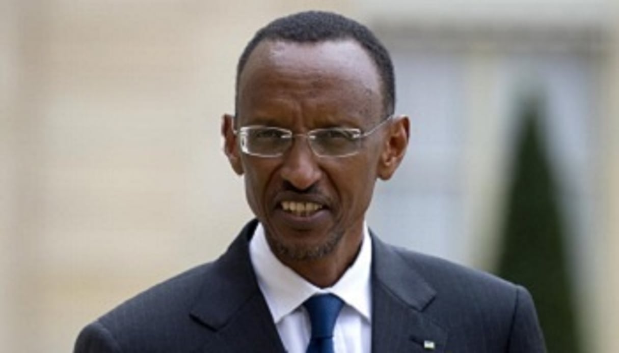 Paul Kagame, le président rwandais, qui s’est réuni avec les chefs d’État de l’Ouganda et du Kenya pour la troisième fois en cinq mois. © Fred Dufour/AFP