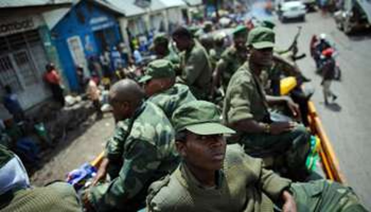 Des rebelles du Mouvement du 23-Mars, le 1er décembre 2012 à Goma. © AFP/Phil Moore