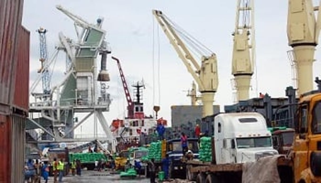 Le port de Conakry. Necotrans réclamait 100 millions d’euros de dommages et intérêts au groupe de Vincent Bolloré. © AFP