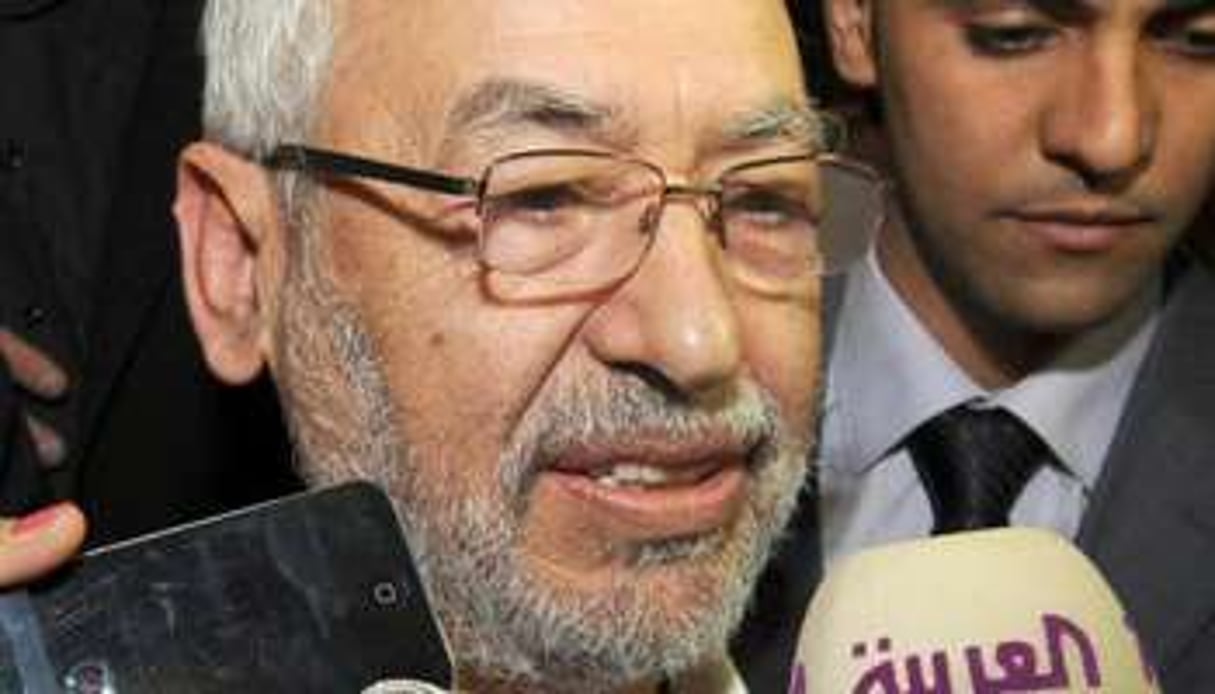 Le leader du parti islamiste Ennahda, Rached Ghannouchi, le 4 novembre 2013 à Tunis. © Fethi Belaïd/AFP