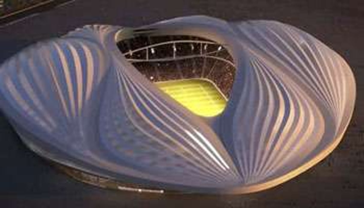 La représentation du stade d’Al Wakrah, au Qatar, qui sera achevé en 2018. © DR