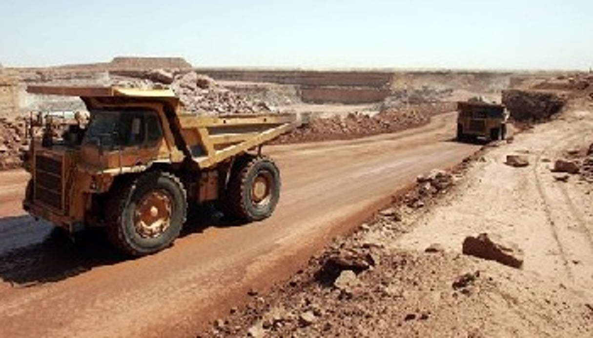 La mine d’Arlit, exploitée par Areva. En 2010, les deux filiales locales du groupe ont extrait un total de 114 346 tonnes d’uranium au Niger. © Pierre Verdy/AFP