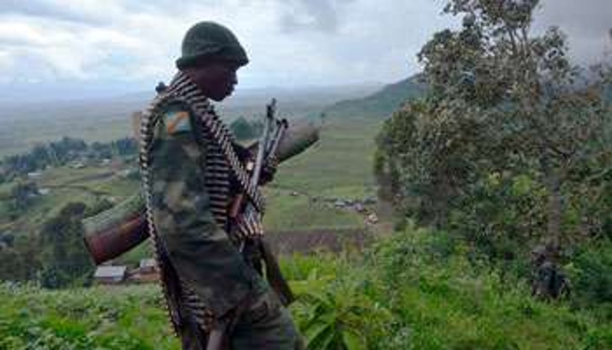 Un soldat congolais à Chanzu, dans la province du Nord-Kivu. © AFP