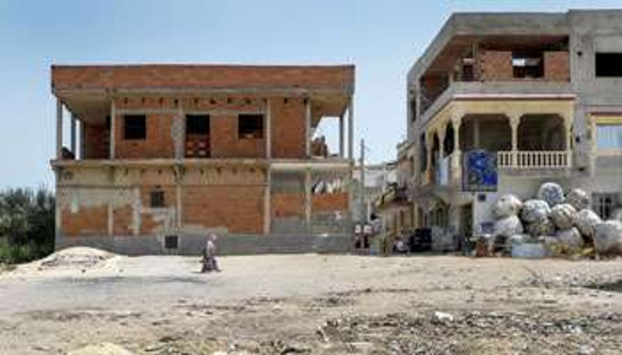 Quartier d’El-Kabaria, dans la périphérie de Tunis. © Nicolas Fauqué