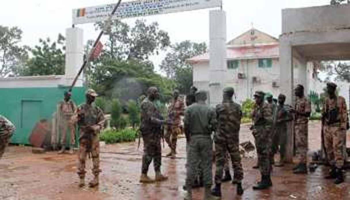 Entrée du camp militaire de Kati, près de Bamako. © AFP