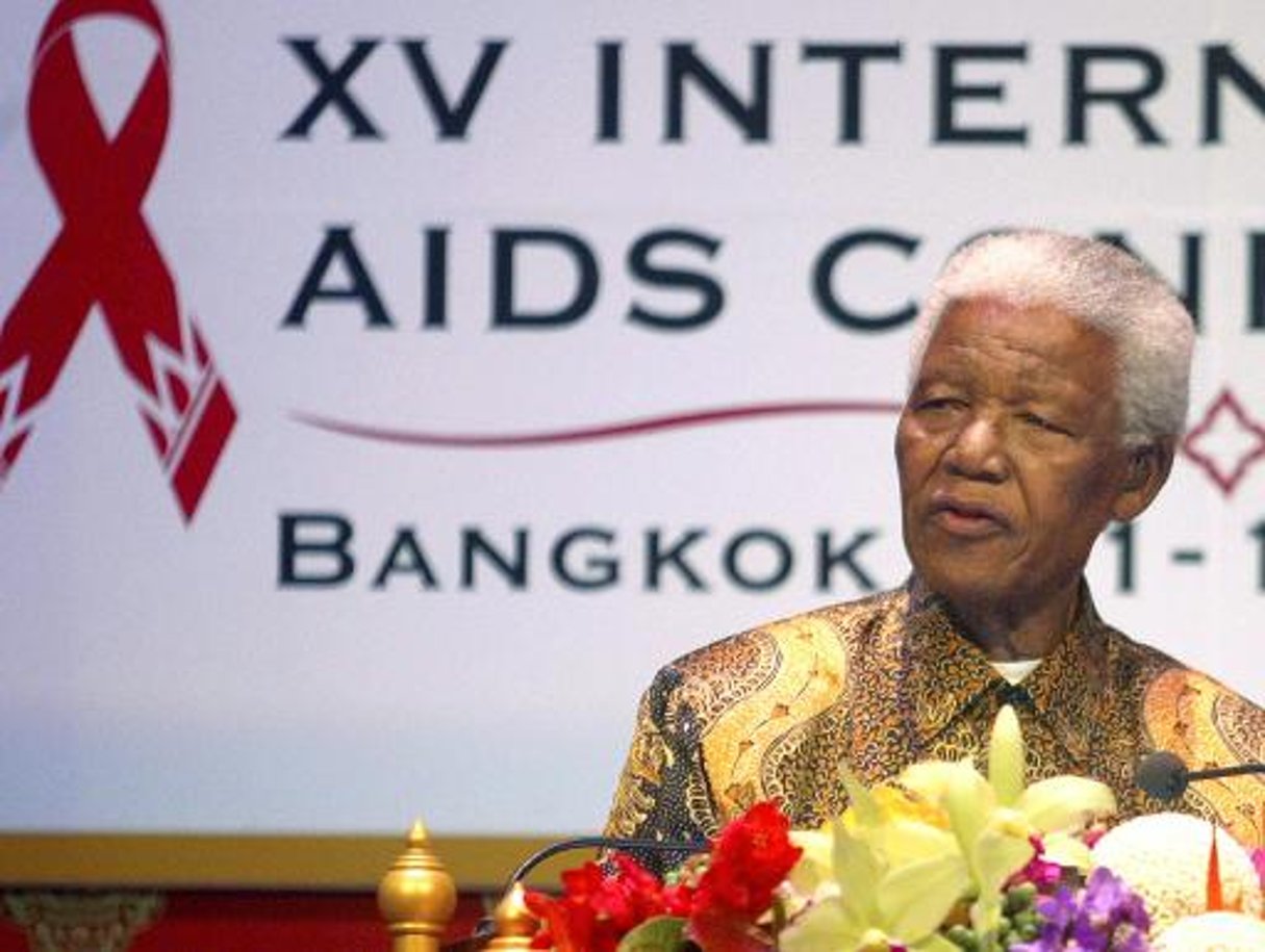 Mandela, militant de la lutte contre le sida © AFP