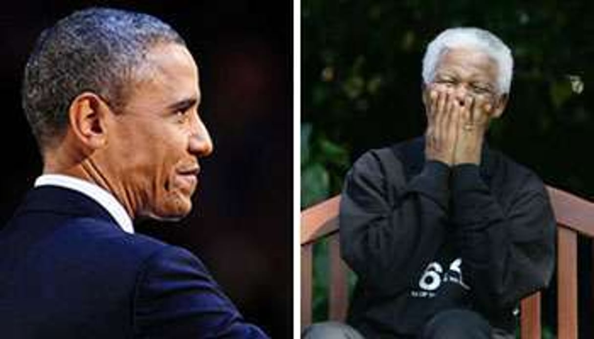 Barack Obama et Nelson Mandela. © AFP/Montage JA