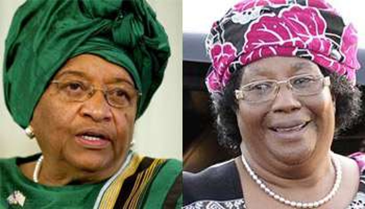 Ellen Johnson-Sirleaf (Liberia) et Joyce Banda (Malawi). © AFP/Montage J.A.