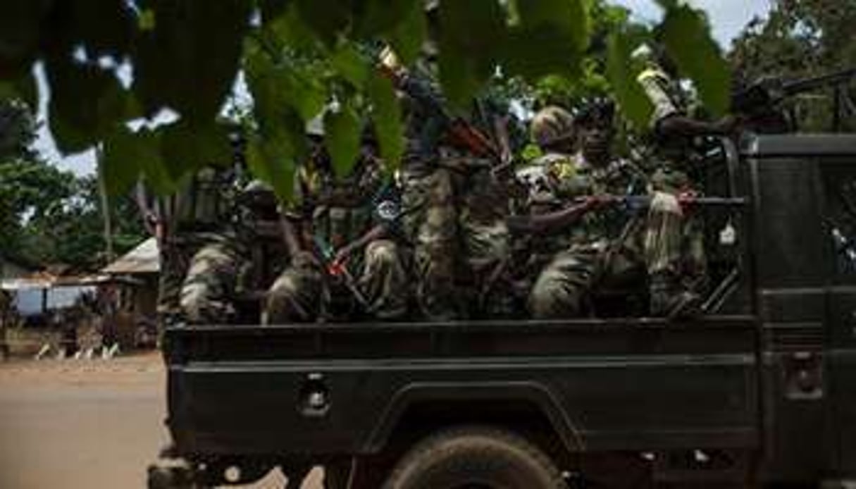 Des soldats tchadiens patrouillant à Bangui, le 11 décembre 2013. © AFP