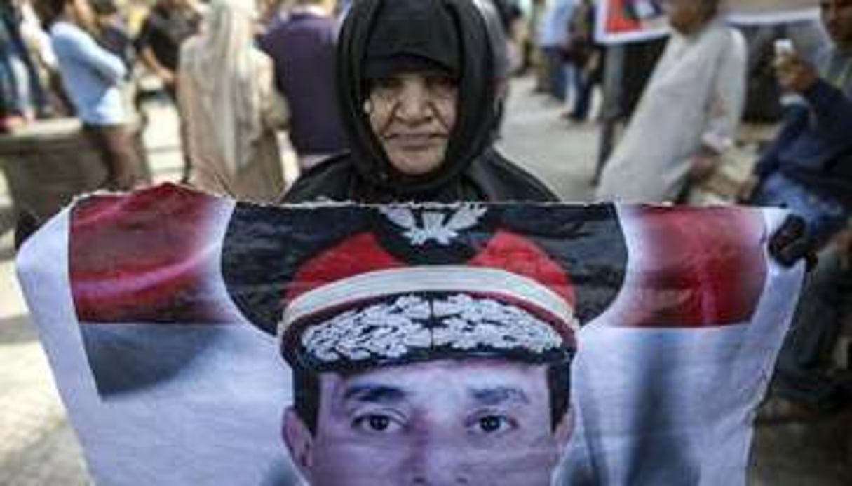 Une partisante du général Abdel Fattah al-Sissi, lors d’une manifestation le 4 novembre 2013 au Ca © AFP