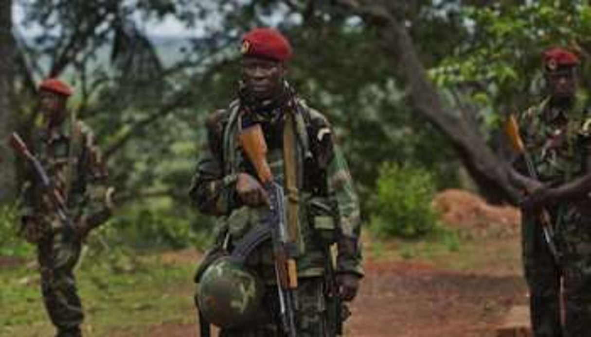 Des soldats de l’armée centrafricaine, en décembre 2012. © Sipa
