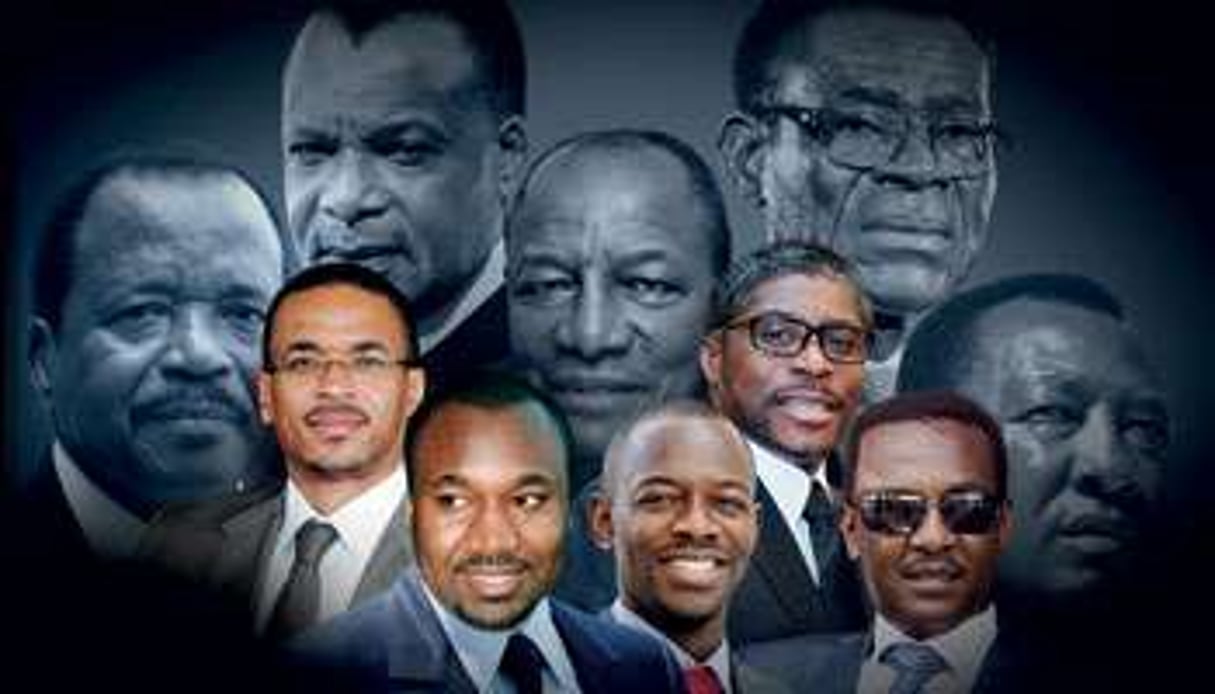Les fils des chefs d’État africains. © Lenquette ; Jiansheng ; Kepseu ; Fournier ; AFP/SANOGO/COFFRINI