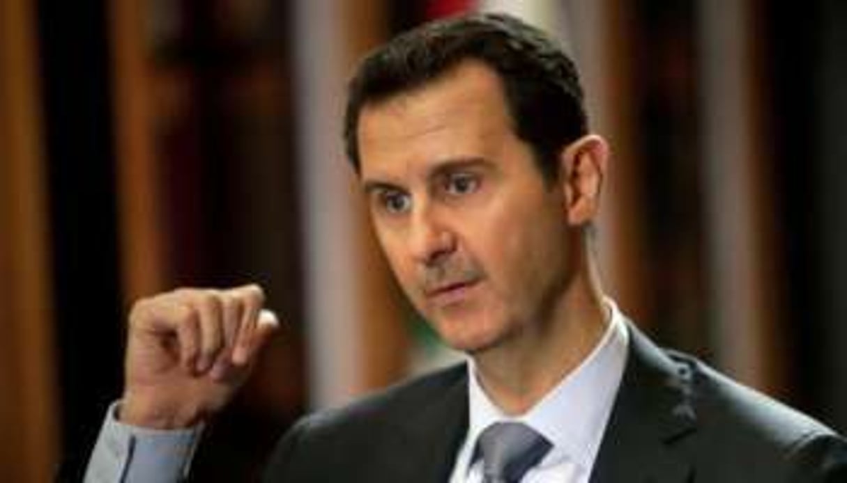 Bachar al-Assad lors de l’interview à l’AFP au palais présidentiel à Damas, le 19 janvier. © AFP