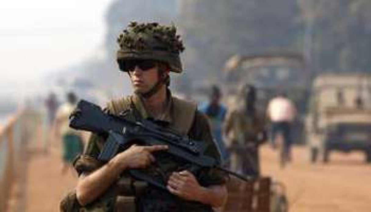 Un soldat de l’armée française, le 18 janvier à Bangui. © Reuters