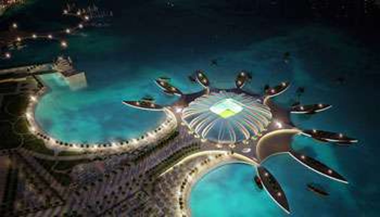 Maquette pour le stade du port de Doha. © DR