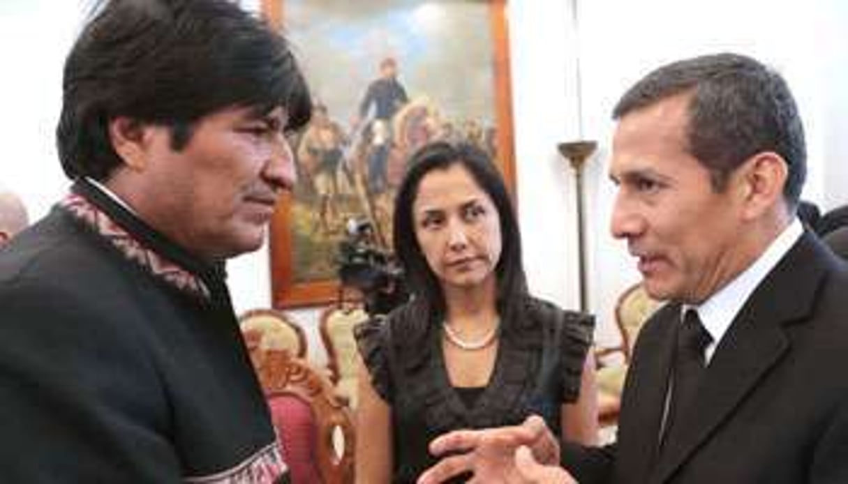 Ollanta Humala (à g.) et son épouse, Nadine Heredia. © AP/Sipa