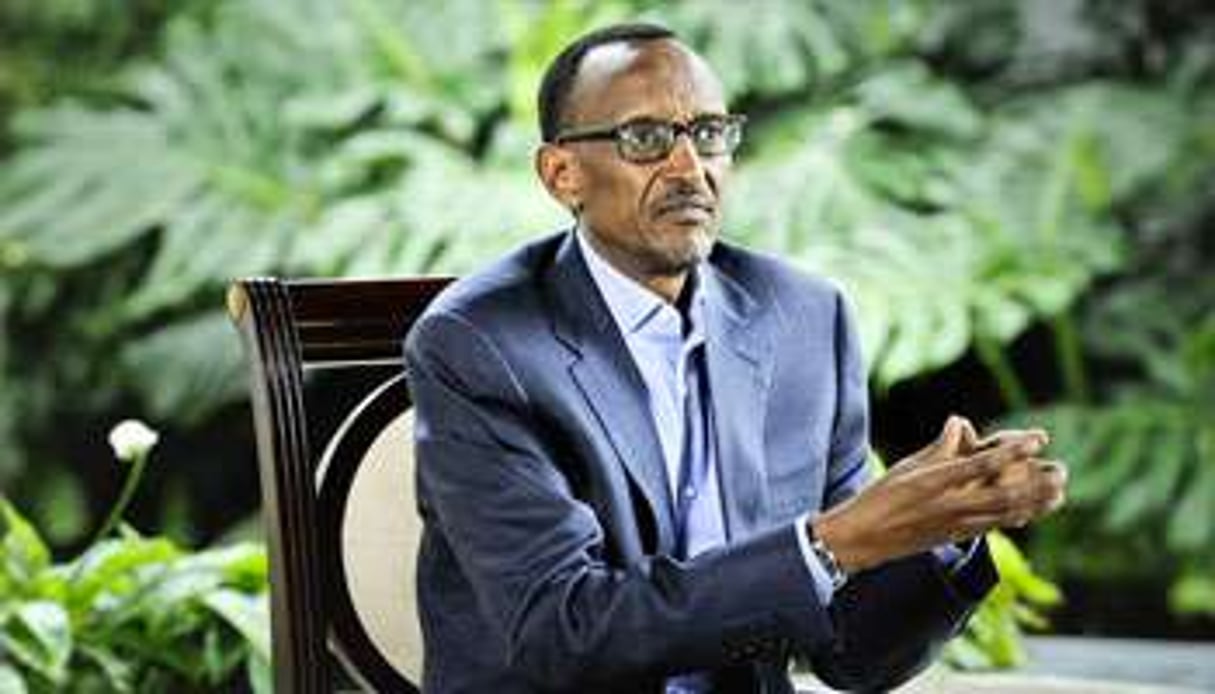 Paul Kagamé au siège de la présidence à Kigali, en mai 2013. © Vincent Fournier pour J.A.