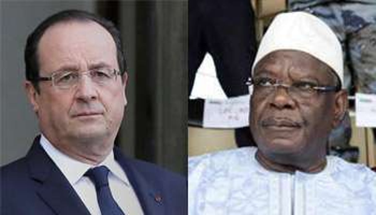 François Hollande et Ibrahim Boubacar Keïta. © AFP
