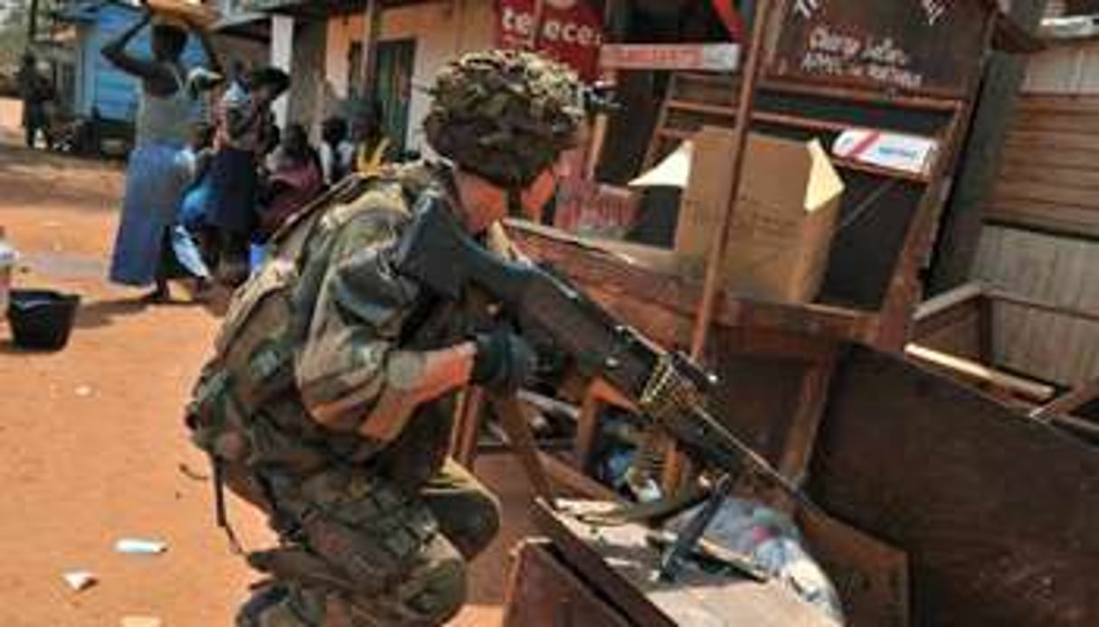 Un soldat français à Bangui, le 30 janvier 2014. © AFP
