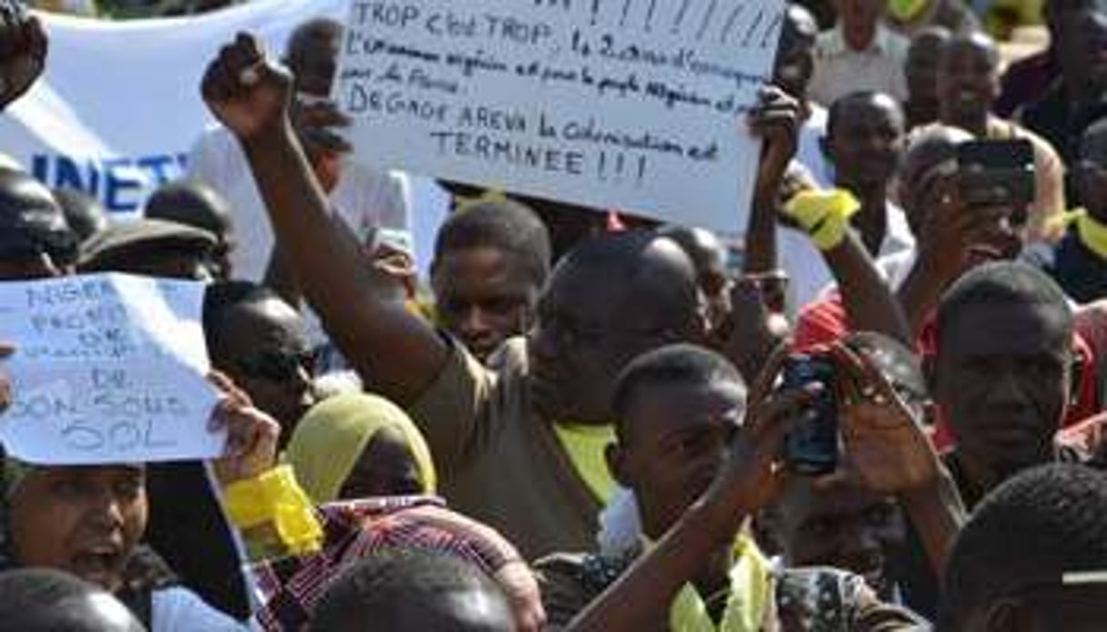 Manifestation contre Areva à Niamey, le 6 février 2014. © AFP