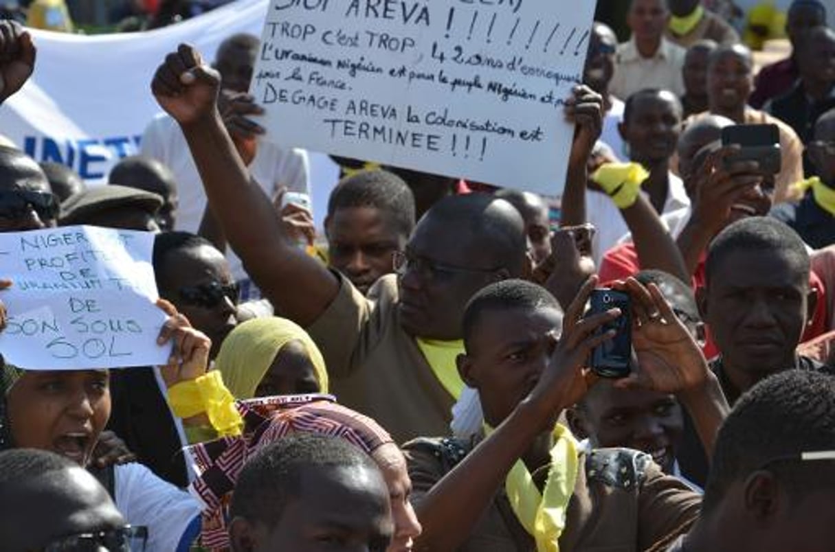 Manifestation contre Areva au Niger © AFP