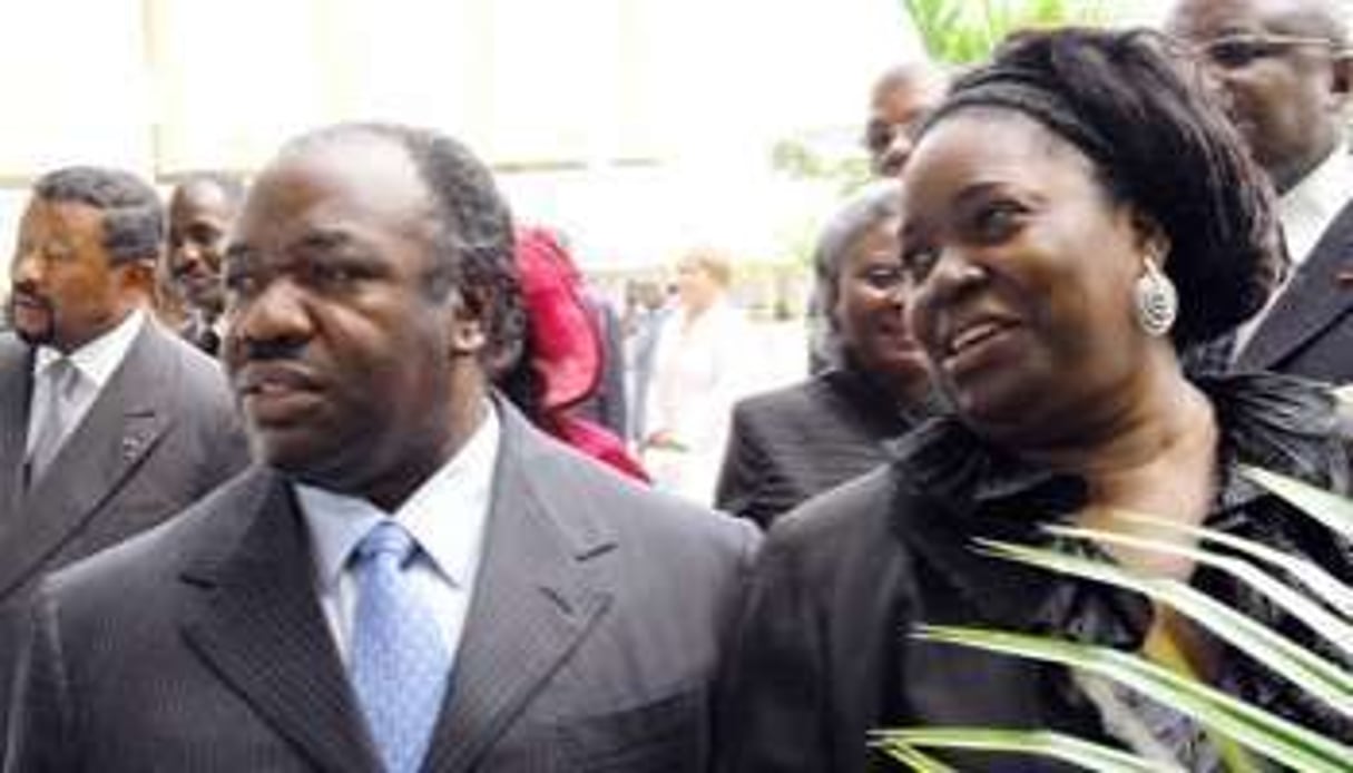Pascaline Bongo, ici avec son frère Ali Bongo, le président gabonais. © AFP