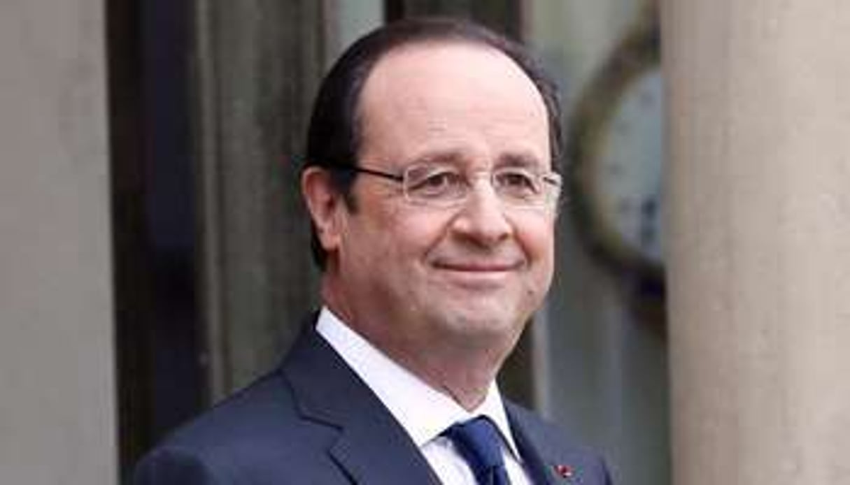 François Hollande sur le perron de l’Elysée, à Paris, le 6 février 2014. © AFP