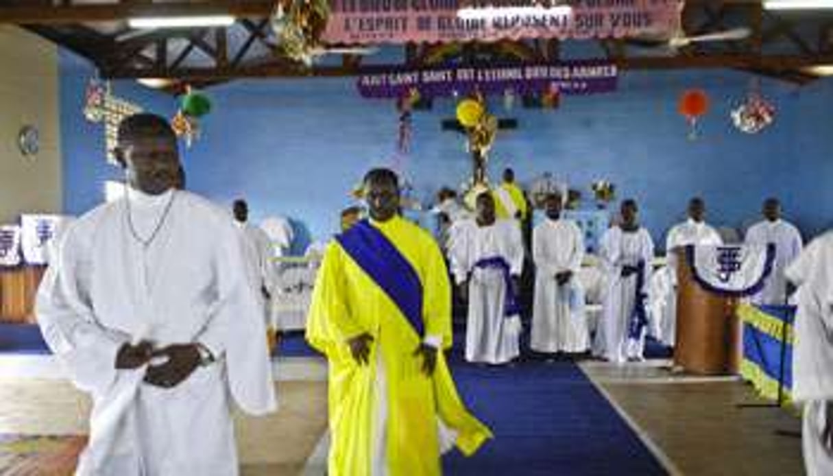 François Bozizé, membre de l’Église du christianisme céleste, en novembre 2008 à Bangui. © Vincent Fournier / J.A.