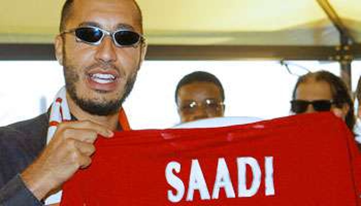 Saadi Kaddafi, le fils du Guide, en juin 2003, au temps de sa splendeur. © Reuters