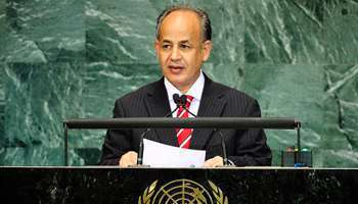 Moulaye Ould Mohamed Laghdaf aux Nations Unies, à New York, le 21 septembre 2012. © AFP