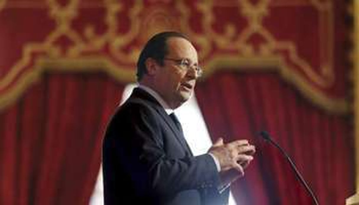 Le président français François Hollande à l’Elysée le 17 février 2014. © AFP