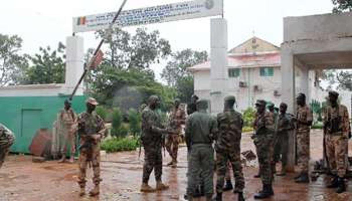 L’entrée du camp militaire de Kati, près de Bamako. © AFP