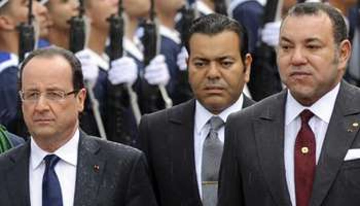 Le président François Hollande et le roi Mohammed VI le 3 avril 2013 à Casablanca. © AFP