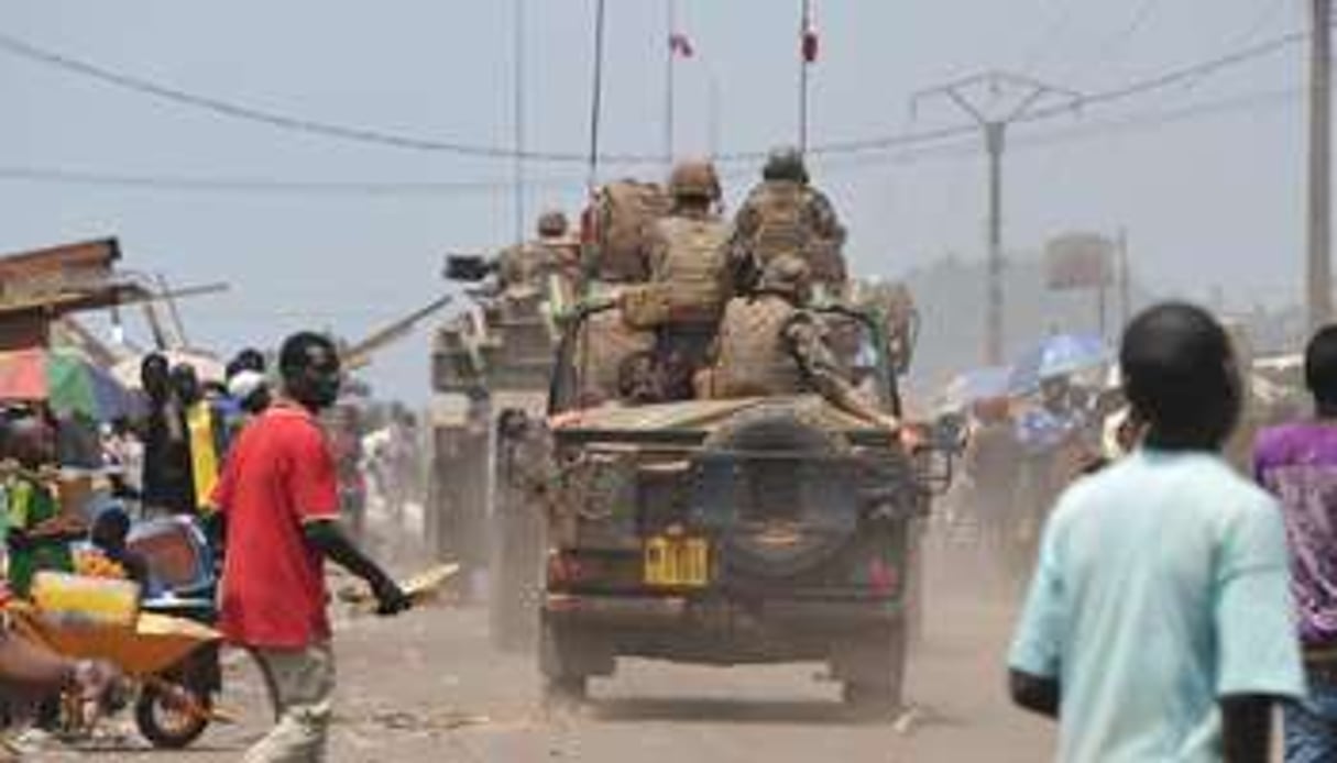 Des soldats français à Bangui, le 25 février 2014. © AFP