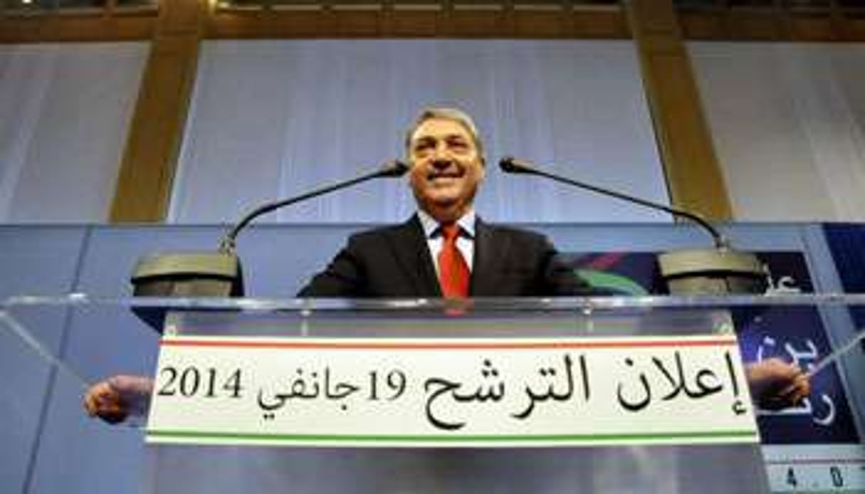 Ali Benflis lors de l’annonce de sa candidature. © FAYCAL NECHOUD / citizenside.com/AFP
