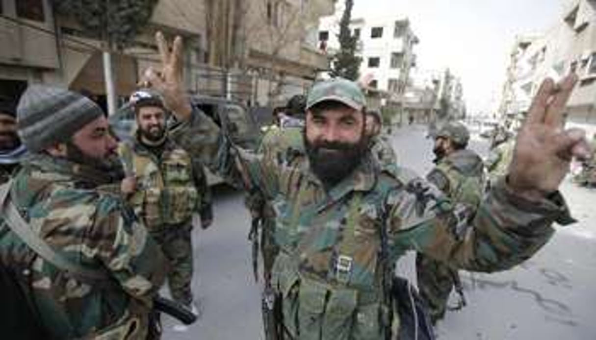 Un soldat syrien, dimanche, à Yabroud. © AFP