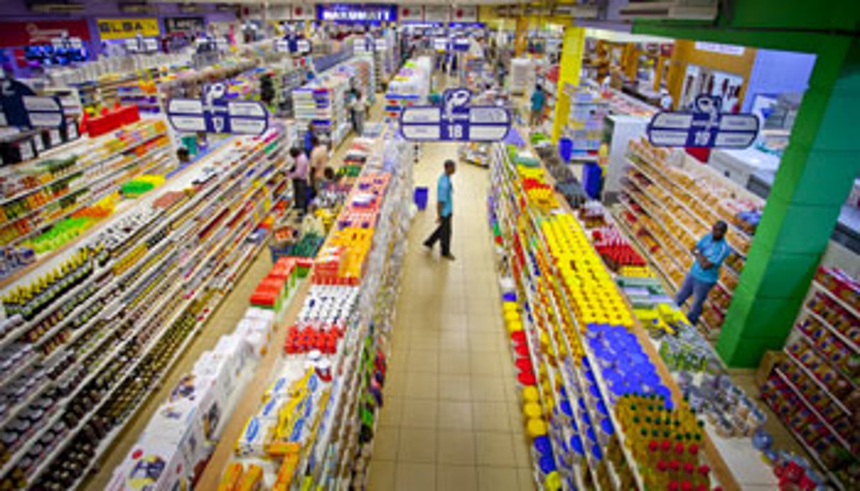 Le supermarché Nakumatt, à Kigali, au Rwanda. © Antonin Borgeaud/JA