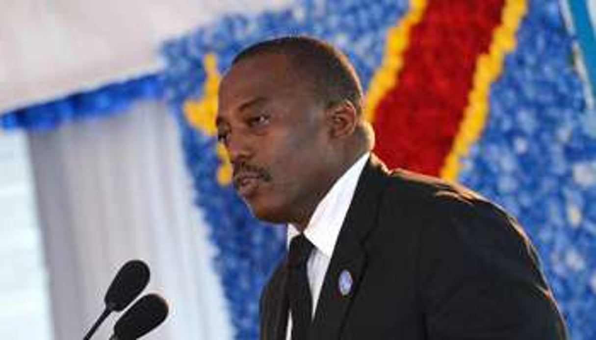 Joseph Kabila, à Kinshasa le 26 février 2014. © AFP
