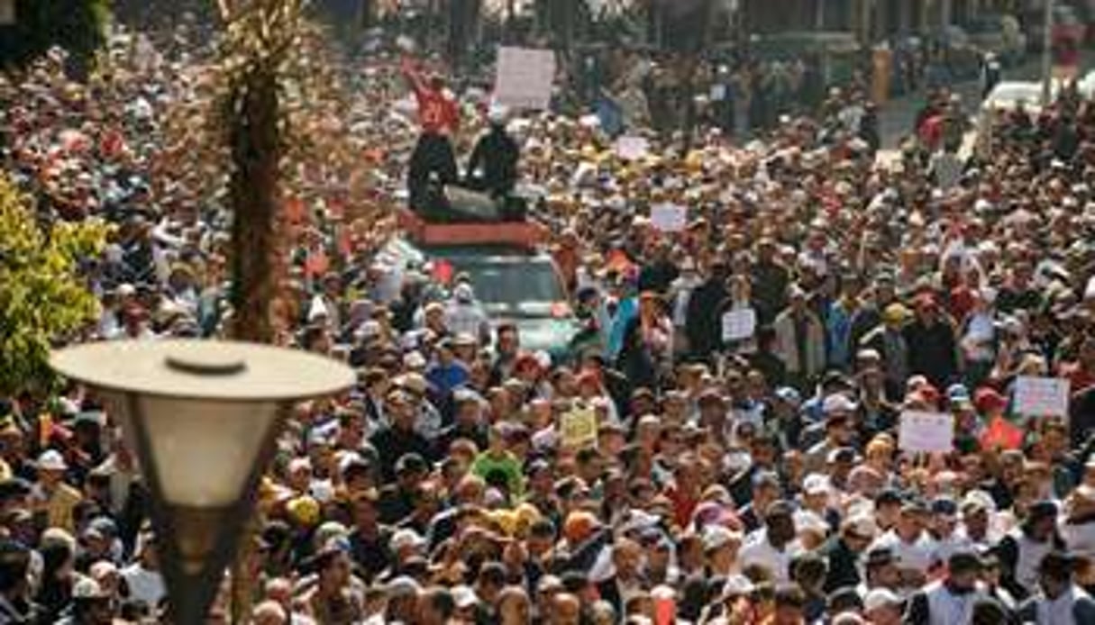 Près de 10 000 personnes ont manifesté dimanche 6 avril 2014 à Casablanca. © AFP