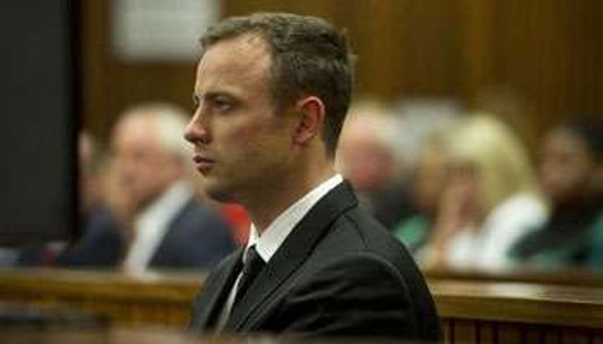 Oscar Pistorius, au tribunal de Pretoria. © AFP