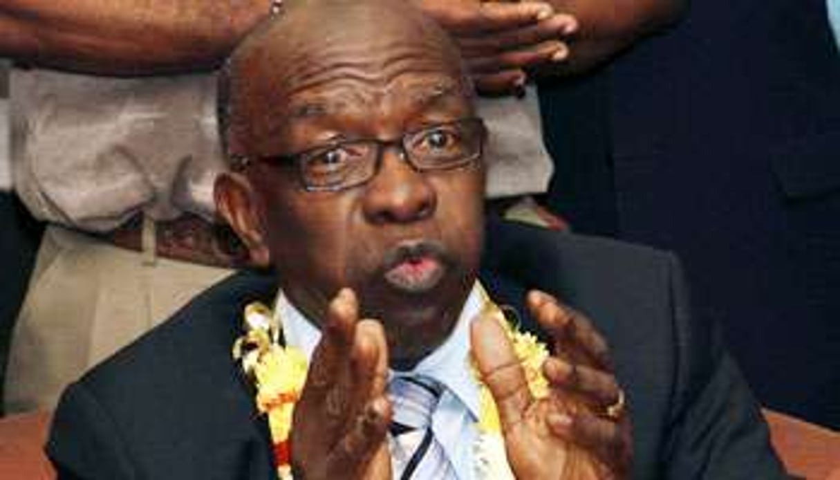 Le Trinidadien Jack Wamer, ancien vice-président de la Fifa, en juin 2011 à Port of Spain. © Shirley Bahadur/AP/Sipa