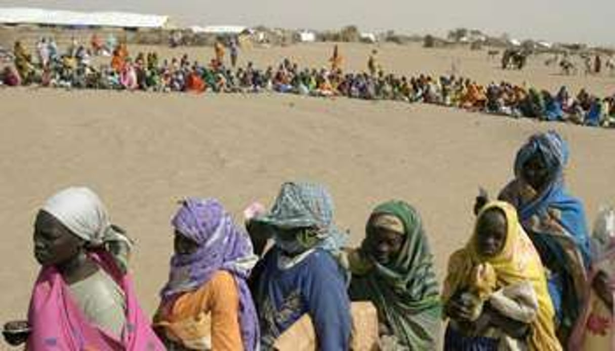 Des déplacés soudanais au camp de Kalma au Darfour. © AFP
