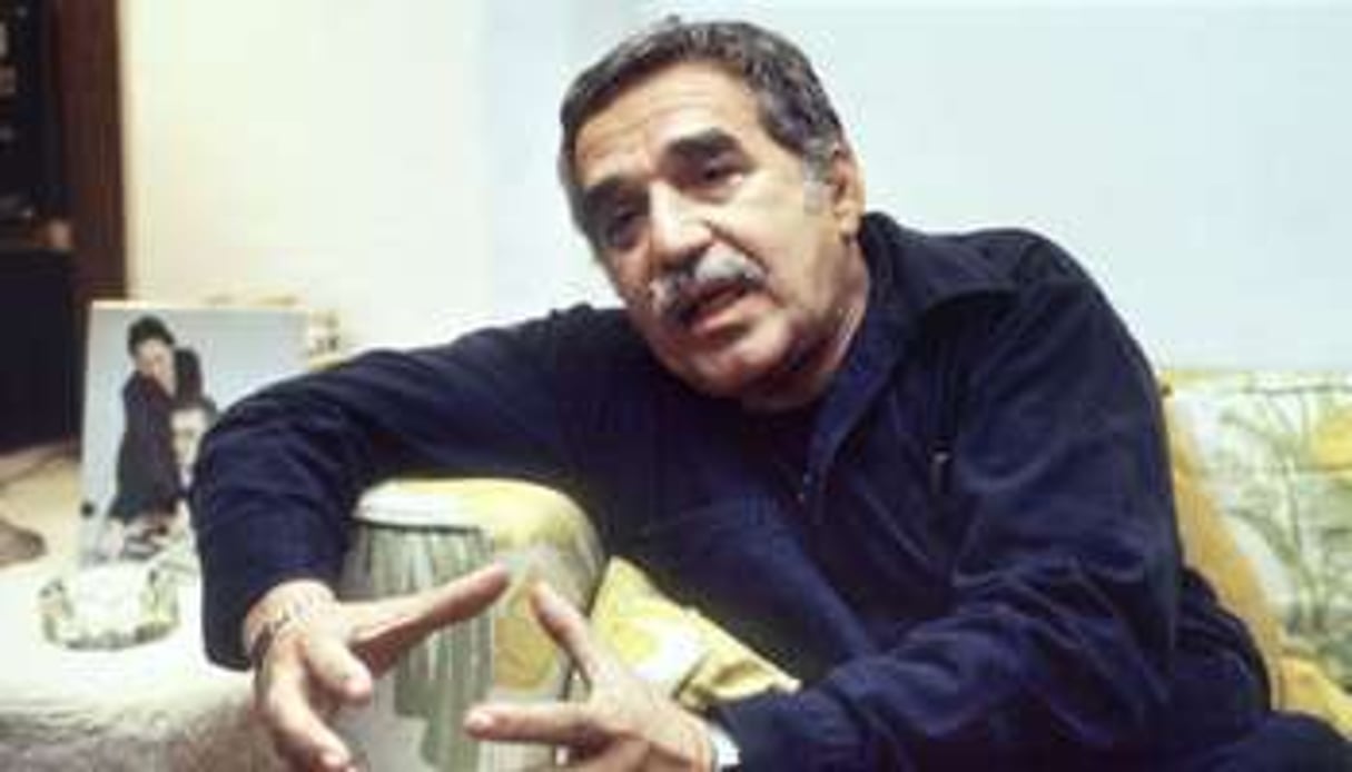 Gabriel García Márquez, qui vient de recevoir le prix Nobel de littérature, le 25 octobre 1982. © Hasse Persson/AFP