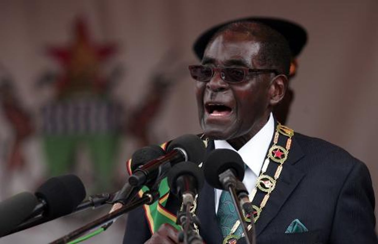 Zimbabwe: crise oblige, Mugabe ne gagne plus que 4.000 dollars par mois © AFP