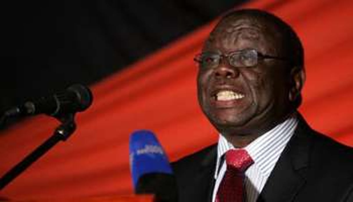Morgan Tsvangirai, à Harare, le 24 janvier 2014. © AFP