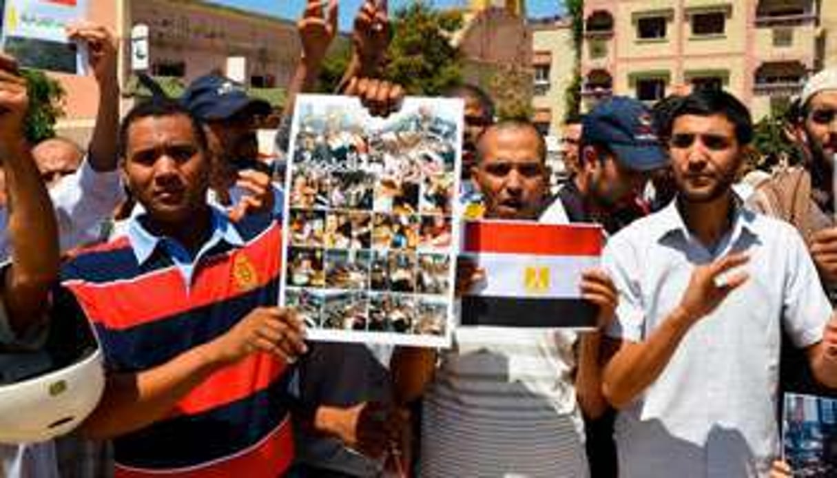 Protestation contre les massacres des Frères musulmans en Egypte. © Jalal Morchidi / ANADOLU AGENCY
