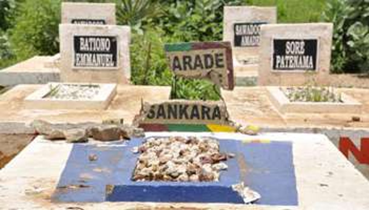La tombe de Thomas Sankara au cimetière de Dagnoën à Ouagadougou. © AFP