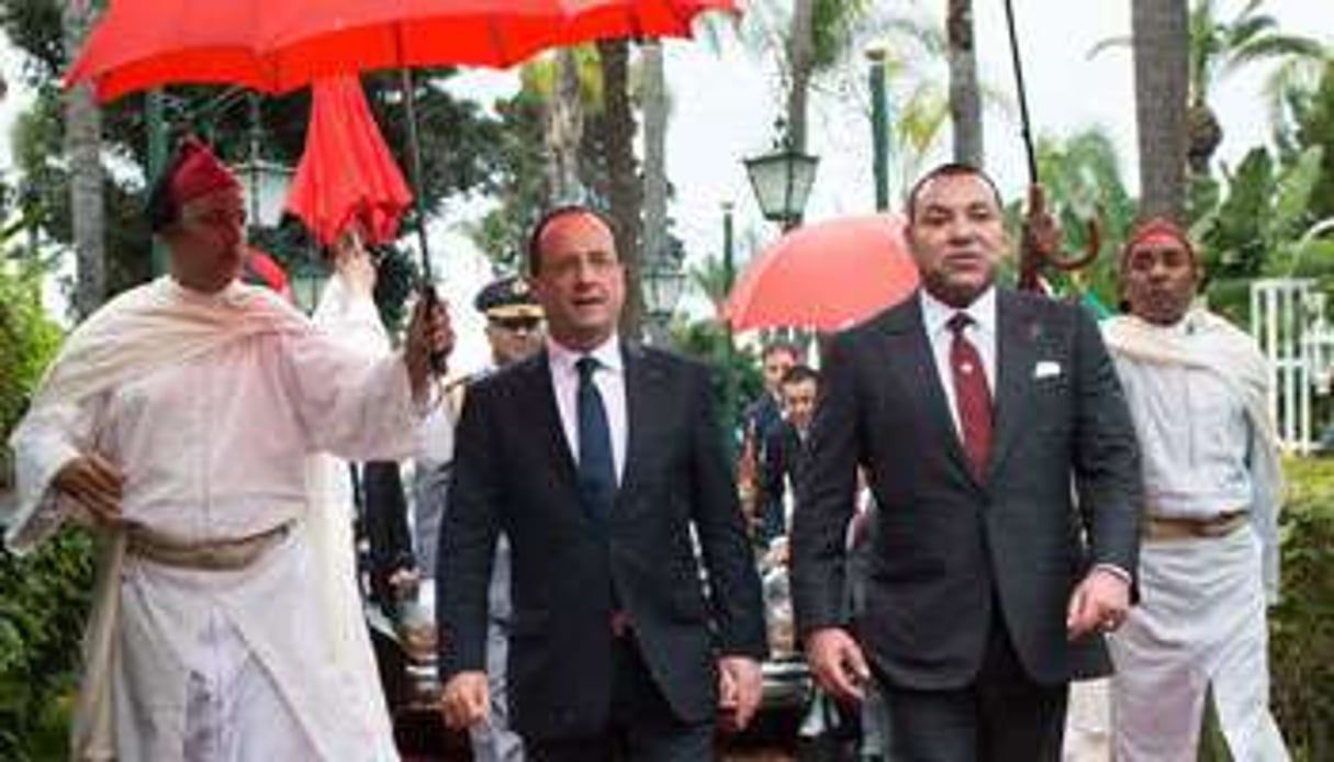 François Hollande et Mohammed VI à Casablanca, en avril 2013. © Bertrand Langlois/AFP