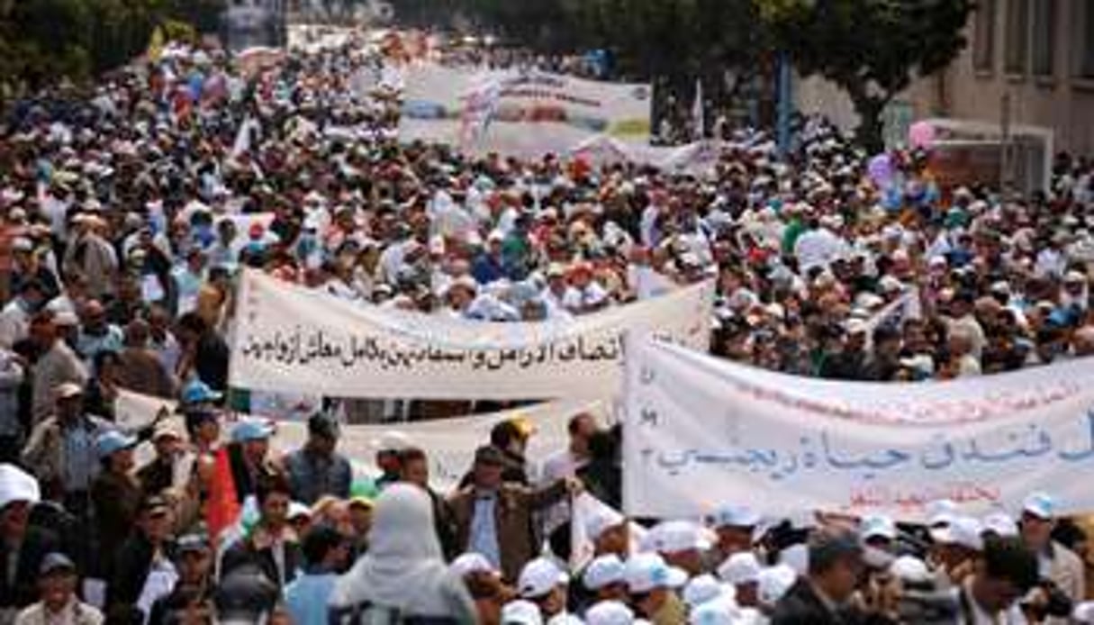 Défilés du 1er Mai 2014 à Casablanca, au Maroc. © AFP