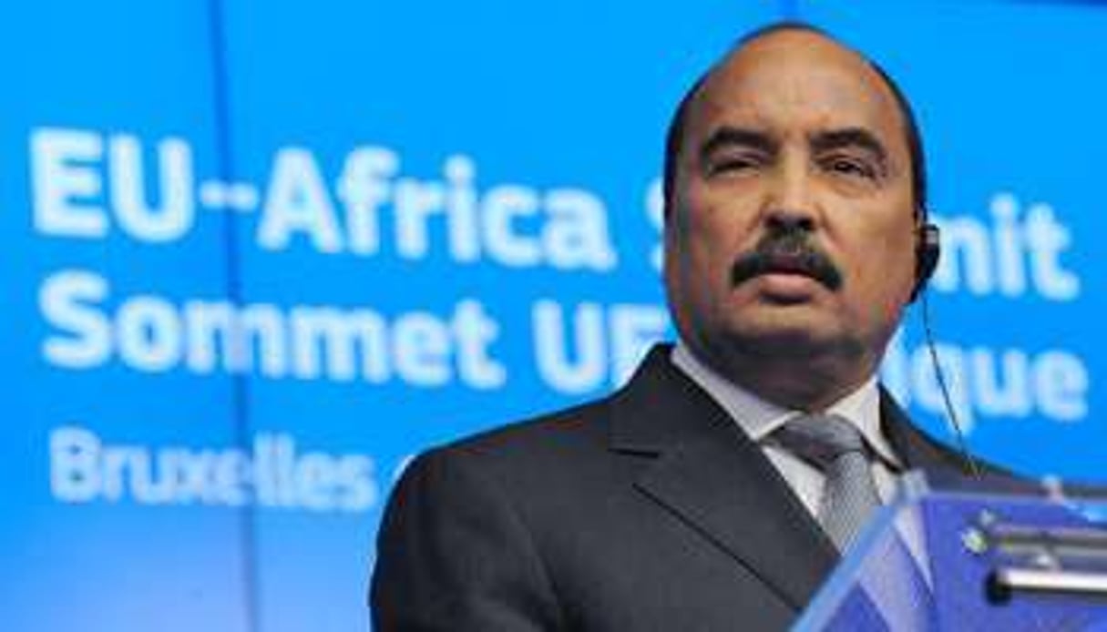 Le président de la Mauritanie, Mohamed Ould Abdel Aziz, le 3 avril 2014 à Bruxelles. © AFP